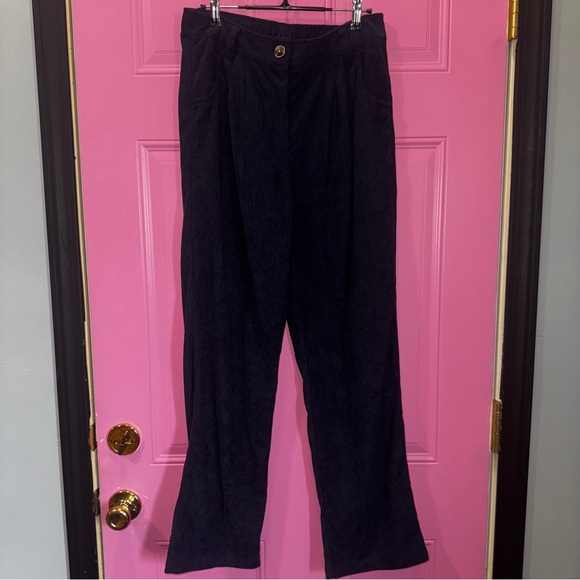 HALARA Navy Blue Corduroy Pants - Picture 1 of 4